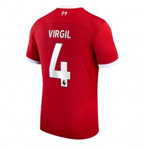 Liverpool Virgil van Dijk #4 Domaci Dres 2023-24 Kratak Rukavima